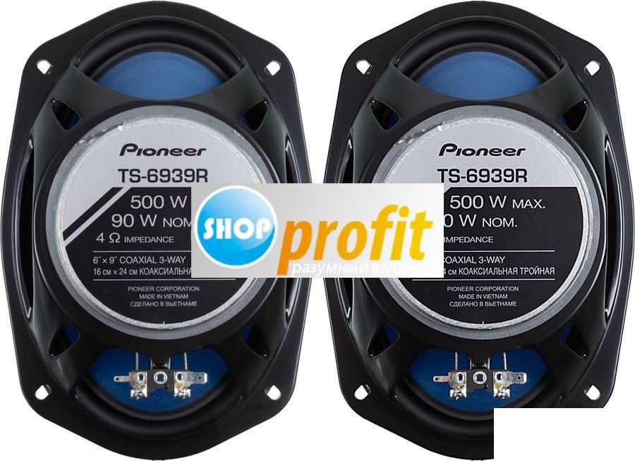 Колонки автомобильные Pioneer TS-6939R, коаксиальные, 500Вт (TS-6939R)