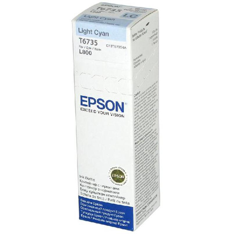 Контейнер с чернилами оригинальный Epson C13T67354A (1800 фото) светло голубой