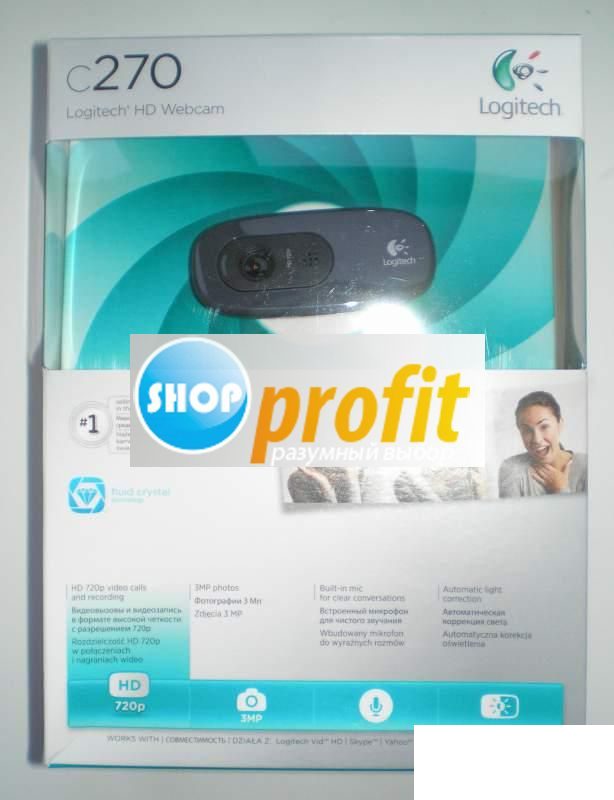 Веб-камера Logitech HD WebCam C270 (960-000636)