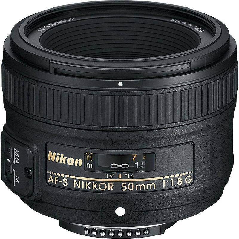 Объектив Nikon AF-S Nikkor 50mm f/1.8G, байонет Nikon F, черный (JAA015DA)