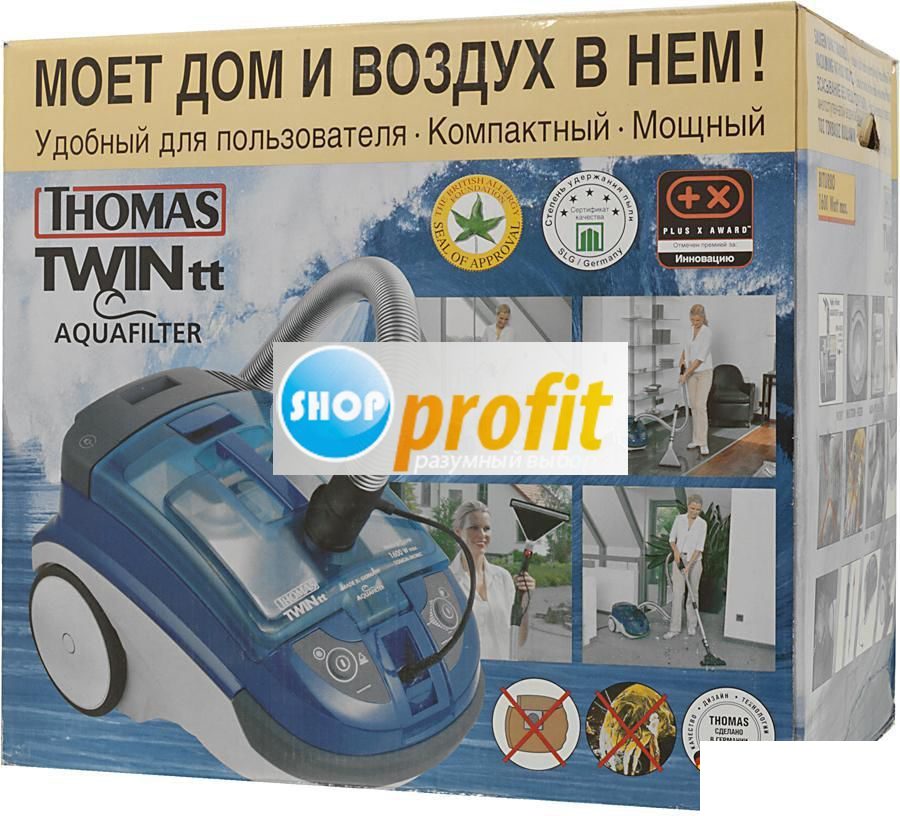 Моющий пылесос Thomas Twin TT, 1600Вт, синий (788-535)