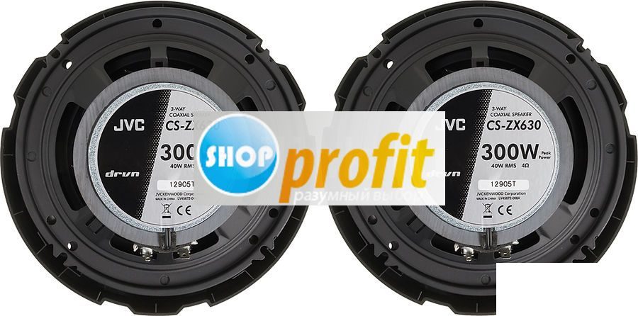 Колонки автомобильные JVC CS-ZX630U, коаксиальные, 300Вт (CS-ZX630U)