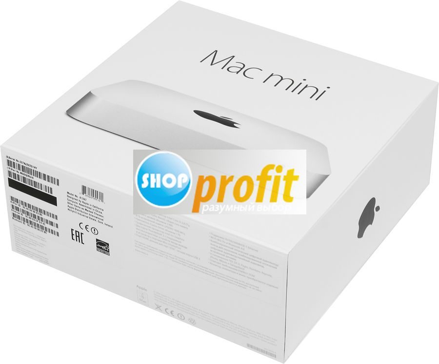 Рабочая станция Apple Mac mini, Intel Core i5, 8Гб, 1Тб, Intel Iris Graphics 1Гб, Mac OS X, серебристый (MGEQ2RU/A)