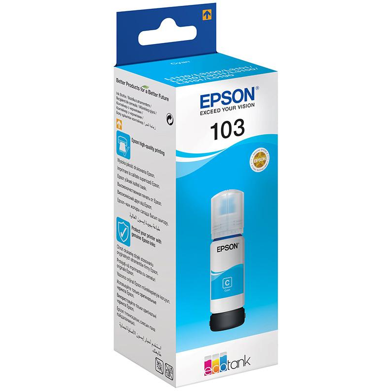 Контейнер с чернилами оригинальный Epson C13T00S24A (65 мл) голубой