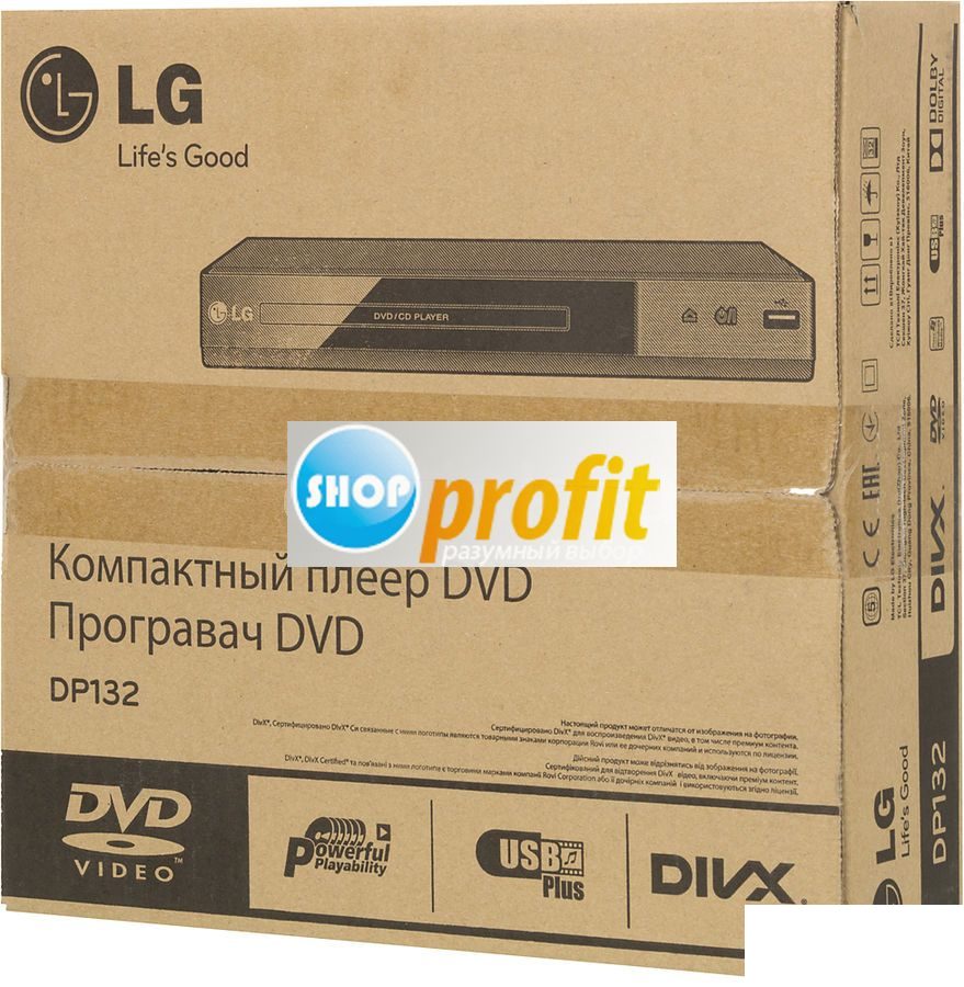 Плеер DVD LG DP132, черный (DP132)