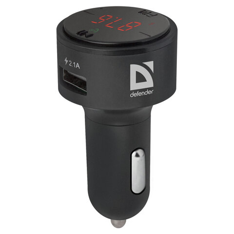 FM-трансмиттер Defender RT-Funk, Bluetooth, USB2.0, черный (68011)