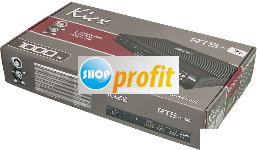 Усилитель автомобильный KICX RTS 4.100, черный (RTS 4.100)