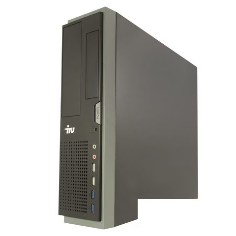 Компьютер iRU Office 110 SFF, Intel Pentium J4205 1,5ГГц, 4Гб, 500Гб, DOS, черный (458168)