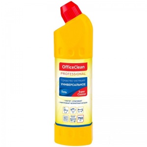 Средство для сантехники OfficeClean SuperCleaner, гель универсальный, 750мл (230206), 16шт.