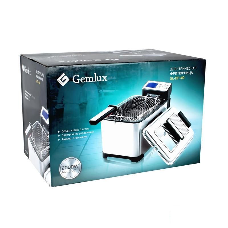 Фритюрница Gemlux GL-DF-4D, серебристый