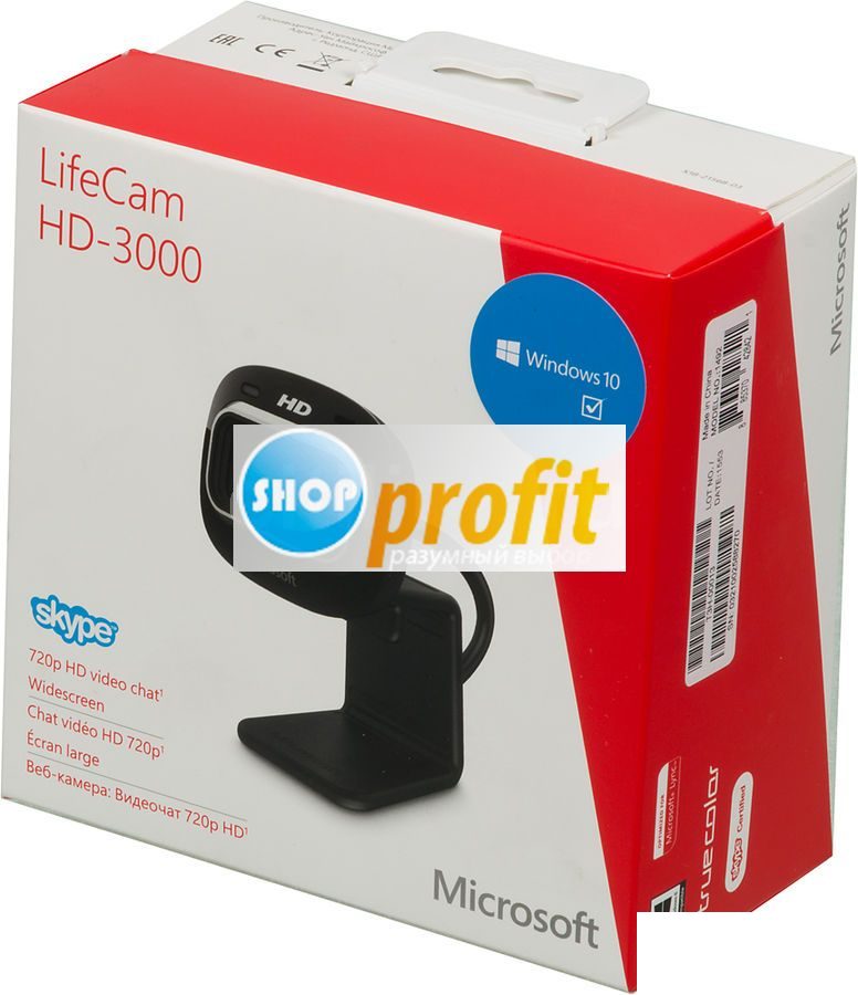 Веб-камера Microsoft LifeCam HD-3000, T3H-00013 (T3H-00013)