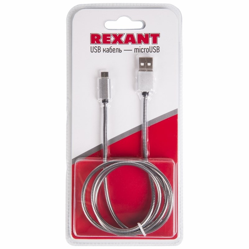 Кабель Rexant 18-4241, USB2.0 - MicroUSB, 1м, черный (18-4241)