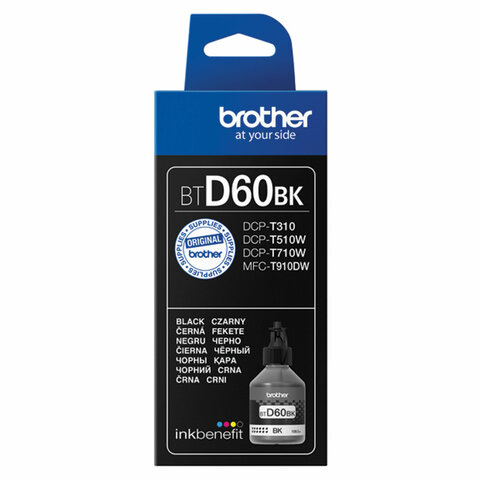 Контейнер с чернилами оригинальный Brother BTD60BK (6500 страниц) черный