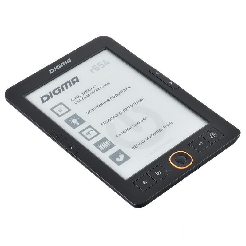 Электронная книга 6&quot; Digma R654, черная