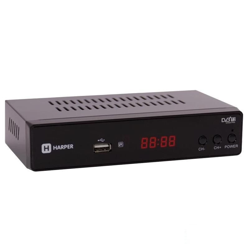 Ресивер DVB-T2 Harper HDT2-5050, черный